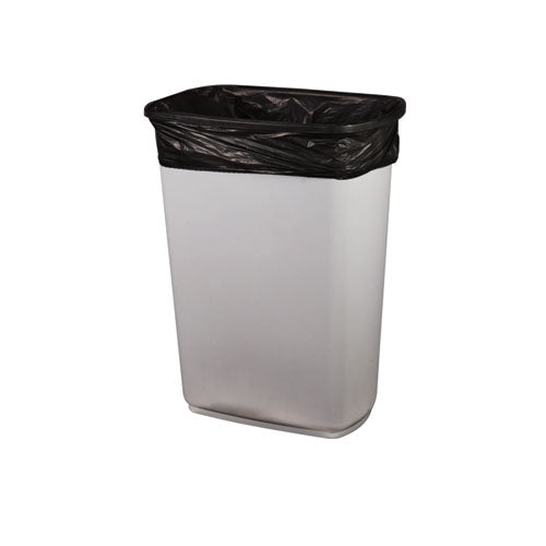 Image of Heritage High-Density Waste Can Liners, 16 gal, 8 mic, 24" x 33", Black, 50 Bags/Roll, 20 Rolls/Carton
