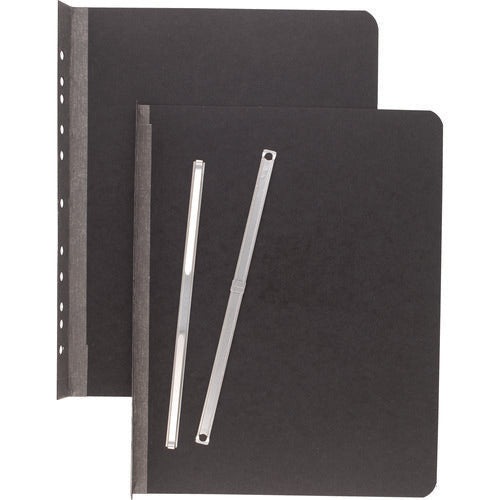 Image of ACCO Pressboard Report Cover With Tyvek Reinforced Hinge, Two-Piece Prong Fastener, 3" Capacity, 8.5 X 11, Black/black