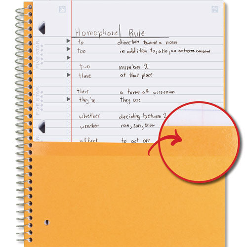 Image of Five Star® Wirebound Notebook, 1-Subject, Wide/Legal Rule, Black Cover, (100) 10.5 x 8.63 Sheets