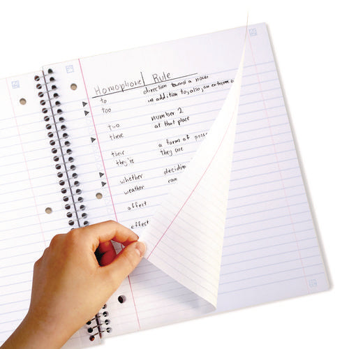 Image of Five Star® Wirebound Notebook, 1-Subject, Wide/Legal Rule, Black Cover, (100) 10.5 x 8.63 Sheets