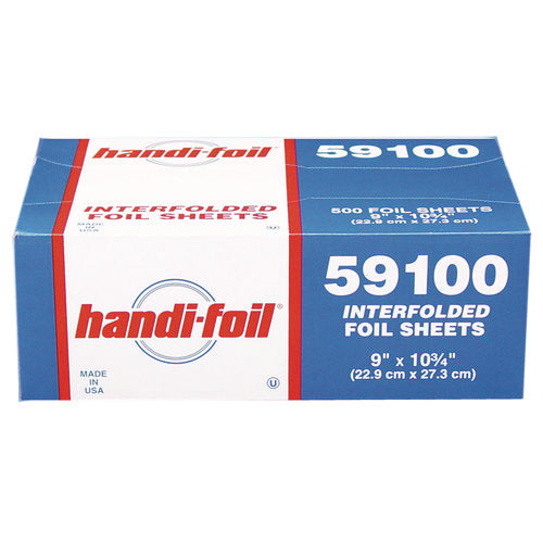Image of HFA® Interfolded Foil Sheets, 55 Gauge, 9 x 10.75, 500/Box, 6 Boxes/Carton