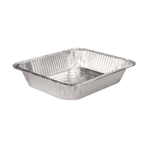 Image of HFA® Aluminum Steam Table Pans, Half-Size Deep, 2.56" Deep, 10.38 x 12.75, 100/Carton