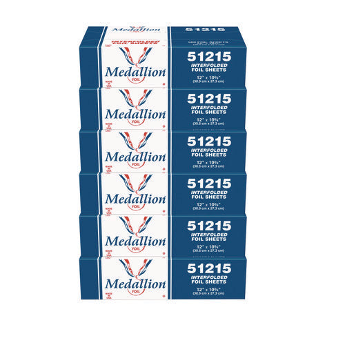 Image of HFA® Medallion Interfolded Foil Sheets, 12 x 10.75, 500/Box, 6 Boxes/Carton