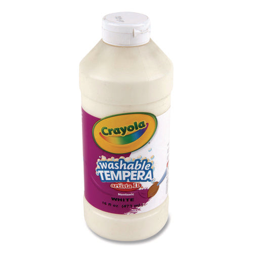 Image of Crayola® Artista Ii Washable Tempera Paint, White, 16 Oz Bottle