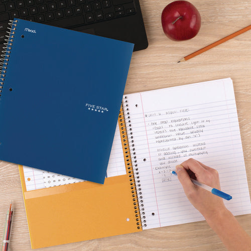Image of Five Star® Wirebound Notebook, 1-Subject, Medium/College Rule, Blue Cover, (100) 11 x 9.13 Sheets