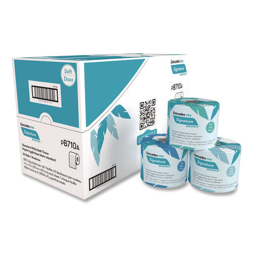 Image of Cascades PRO Signature Bath Tissue, Septic Safe, 2-Ply, White, 400 Sheets/Roll, 24 Rolls/Carton