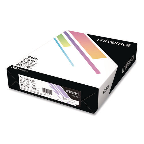 Image of Universal® Deluxe Colored Paper, 20 lb Bond Weight, 8.5 x 11, Orchid, 500/Ream