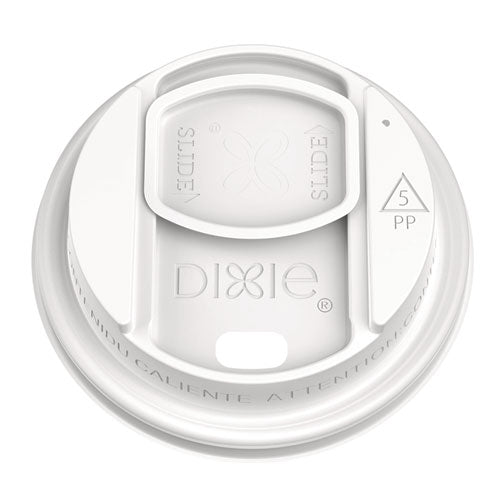 Image of Dixie® Smart Top Reclosable Lids for Hot Cups, Fits 10 oz to 20 oz Hot Cups, Plastic, White, 1,000/Carton