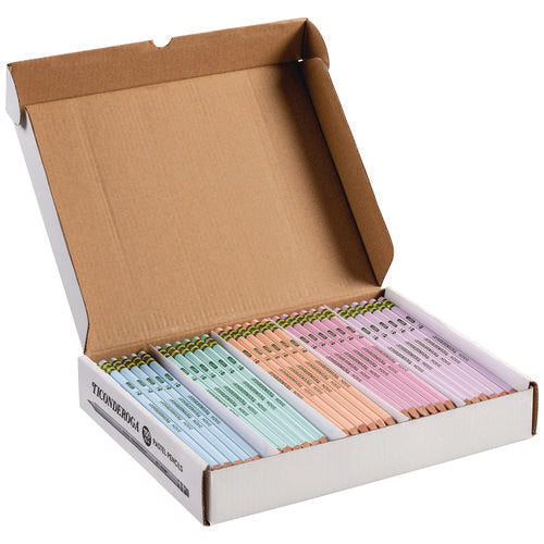 Image of Ticonderoga® Pre-Sharpened Pencil, 2.2 mm, HB (#2), Black Lead, Pastel Assorted Barrel Colors, 150/Pack