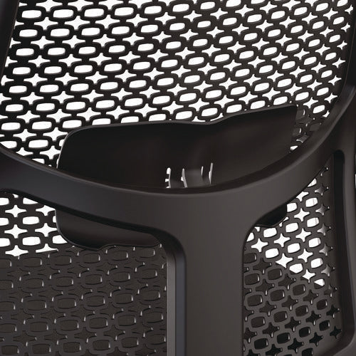 Image of HON® Ignition 2.0 ReActiv Mid-Back Task Chair, 17.25" to 21.75" Seat Height, Basalt Vinyl Seat, Charcoal Back, Black Base