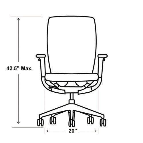 Image of HON® Flexion Mesh Back Task Chair, Supports Up to 300 lb, 14.81" to 19.7" Seat Height, Black/Basalt