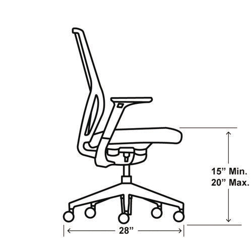 Image of HON® Flexion Mesh Back Task Chair, Supports Up to 300 lb, 14.81" to 19.7" Seat Height, Black/Basalt