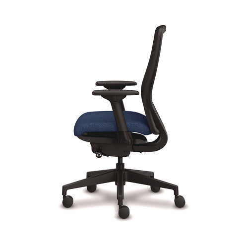 Image of HON® Nucleus Series Recharge Task Chair, Up to 300lb, 16.63" to 21.13" Seat Ht, Navy Seat, Black Back/Base