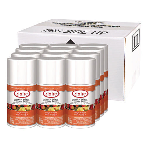 Image of Claire® Metered Air Freshener, Mango, 11 oz Aerosol Spray, 12/Carton