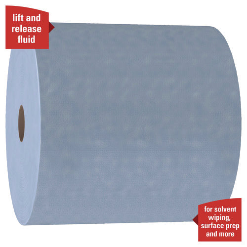 Image of WypAll® X90 Cloths, Jumbo Roll, 2-Ply, 11.1 x 13.4, Denim Blue, 450/Roll