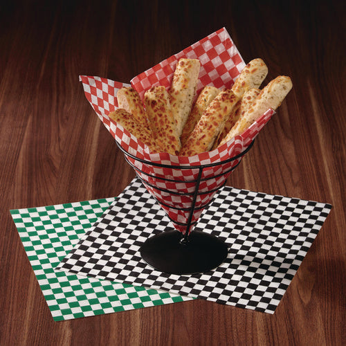 Image of Paterson Grease-Resistant Food Wrap, 12 x 12, Red Check, 5,000/Carton