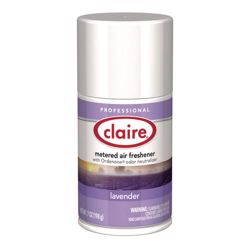 Image of Claire® Metered Air Freshener, Lavender, 11 oz Aerosol Spray, 12/Carton