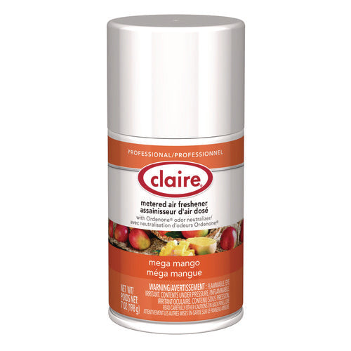 Image of Claire® Metered Air Freshener, Mango, 11 oz Aerosol Spray, 12/Carton