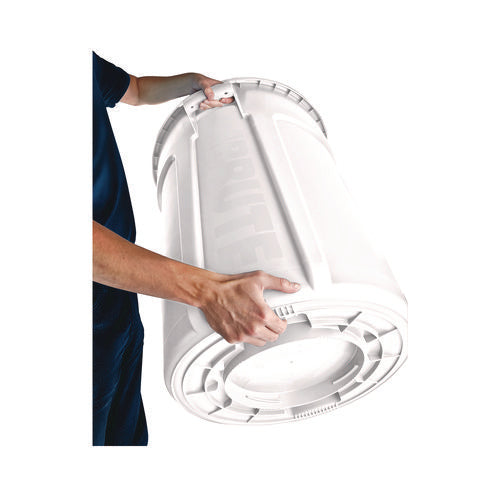 Image of Rubbermaid® Commercial Vented Round Brute Container, 20 gal, Plastic, White