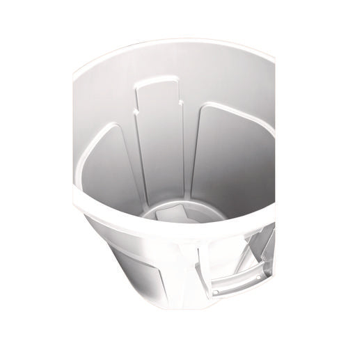 Image of Rubbermaid® Commercial Vented Round Brute Container, 32 gal, Plastic, White