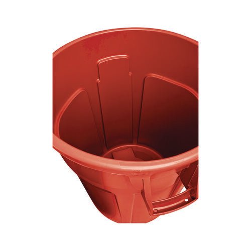 Image of Rubbermaid® Commercial Vented Round Brute Container, 44 gal, Plastic, Red