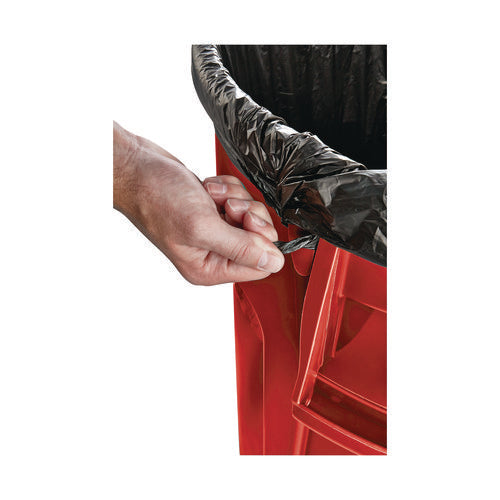 Image of Rubbermaid® Commercial Vented Round Brute Container, 44 gal, Plastic, Red