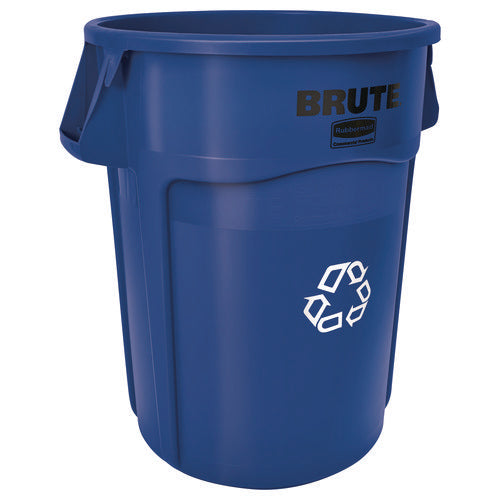 Image of Rubbermaid® Commercial Brute Recycling Container, 44 gal, Polyethylene, Blue