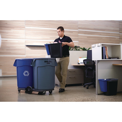 Image of Rubbermaid® Commercial Brute Recycling Container, 32 gal, Polyethylene, Blue