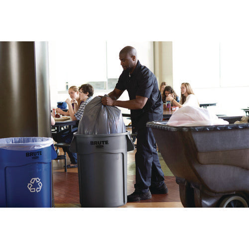 Image of Rubbermaid® Commercial Brute Recycling Container, 32 gal, Polyethylene, Blue