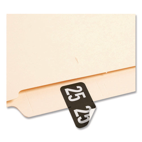 Image of Smead Yearly End Tab File Folder Labels, 25, 0.75 x 1.5, Black, 500/Roll