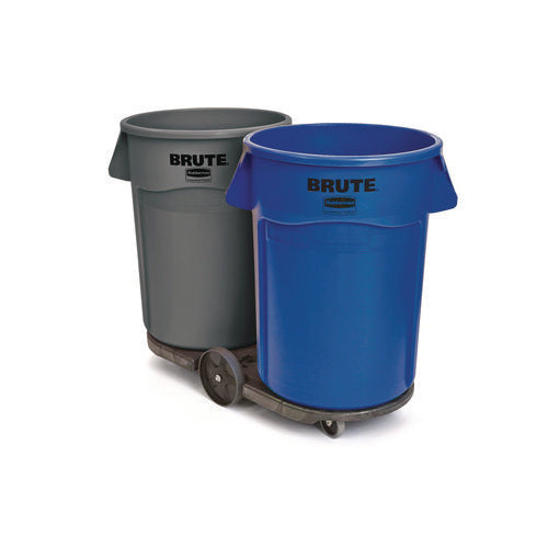 Image of Rubbermaid® Commercial Vented Round Brute Container, 44 gal, Plastic, Blue