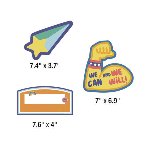 Image of Carson-Dellosa Education Work Display Bulletin Board Sets, 45-Piece Set, We Stick Together: Our Work Is Amazing, 7.9" x 15", Multicolor
