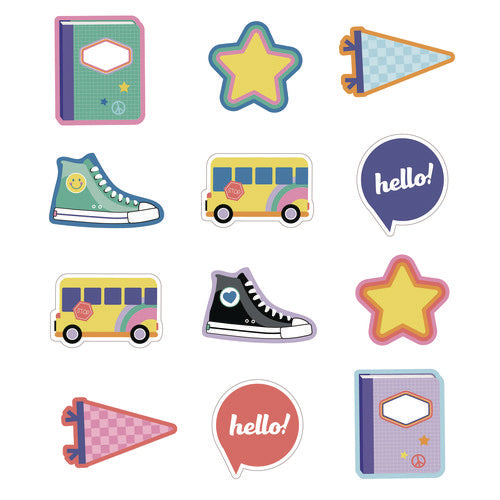 Image of Carson-Dellosa Education Assorted Colorful Cut-Outs, 36-Piece Set, We Stick Together: Hello School, 6" x 6", Multicolor