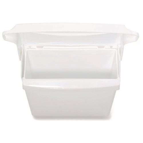 Image of Rubbermaid® Commercial Sanitary Napkin Receptacle with Rigid Liner, Plastic, White