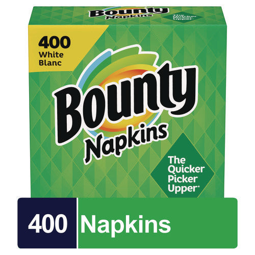 Image of Bounty® Quilted Napkins, 2-Ply, 12.1 x 12, White, 400/Pack, 4 Packs/Carton
