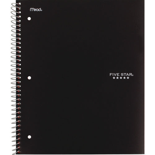 Image of Five Star® Wirebound Notebook, 5-Subject, Medium/College Rule, Assorted Cover Colors, (200) 11 x 8.5 Sheets, 2/Pack