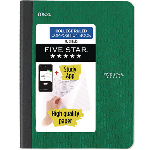 Image of Five Star® Composition Book, Medium/College Rule, Randomly Assorted Cover Color, (80) 9.75 x 7.5 Sheets
