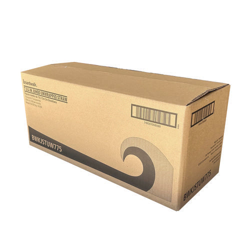 Image of Boardwalk® Jumbo Straws, 7.75", Polypropylene, Clear, 250/Pack, 10 Packs/Carton