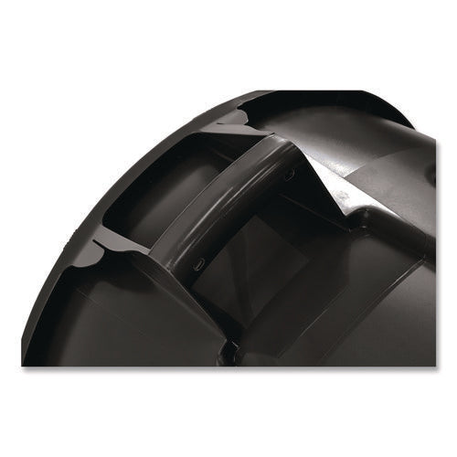 Image of Rubbermaid® Commercial Vented Round Brute Container, 44 gal, Plastic, Black