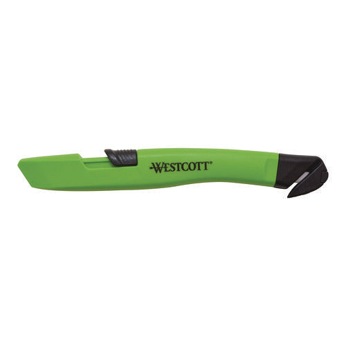 Image of Westcott® Safety Ceramic Blade Box Cutter, 0.5" Blade, 5.7" Plastic Handle, Green
