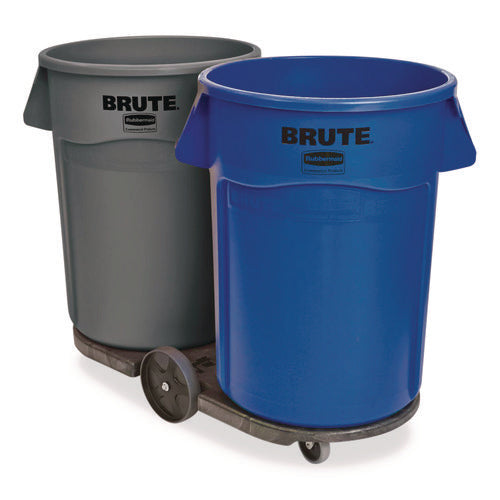 Image of Rubbermaid® Commercial Vented Round Brute Container, 32 gal, Plastic, Blue