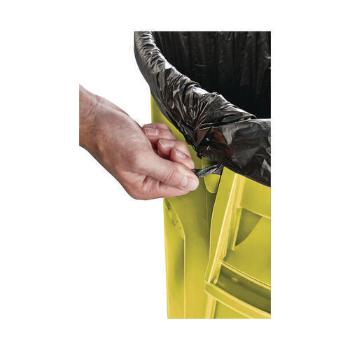 Image of Rubbermaid® Commercial Vented Round Brute Container, 32 gal, Plastic, Yellow