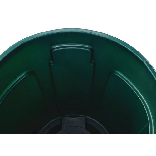 Image of Rubbermaid® Commercial Vented Round Brute Container, 32 gal, Plastic, Dark Green