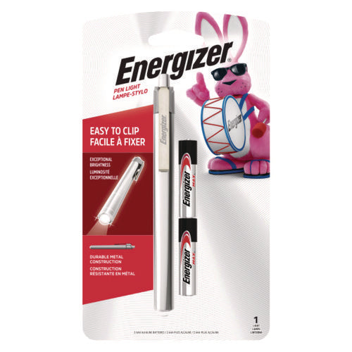 Image of Energizer® Led Pen Light, 2 Aaa Batteries (included), Silver/black
