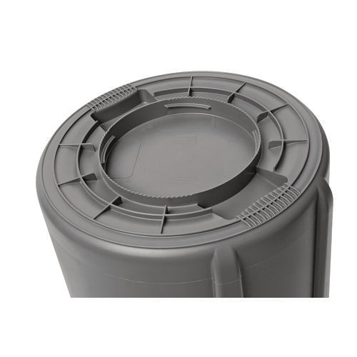 Image of Rubbermaid® Commercial Vented Round Brute Container, 44 gal, Plastic, Gray