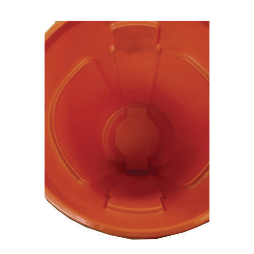 Image of Rubbermaid® Commercial Brute Round Container, 44 gal, Plastic, Orange