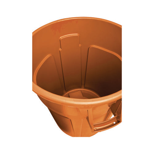 Image of Rubbermaid® Commercial Brute Round Container, 44 gal, Plastic, Orange