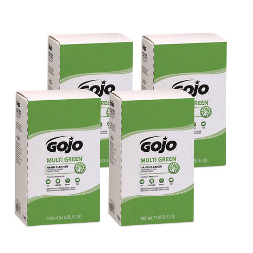 Image of GOJO® MULTI GREEN Hand Cleaner, Refill for PRO TDX Push Style Dispenser, Citrus Solvent with Natural Pumice, 2,000 mL, 4/Carton