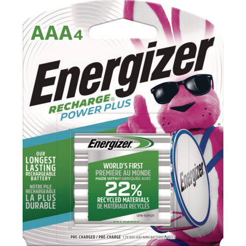 Image of Energizer® Nimh Rechargeable Aaa Batteries, 1.2 V, 4/pack