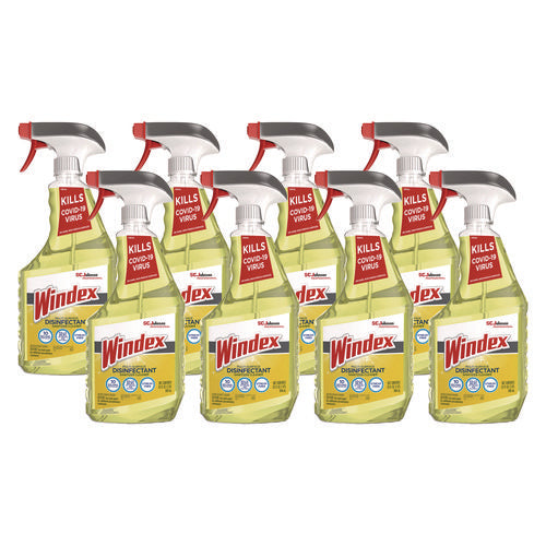Image of Windex® Multi-Surface Disinfectant Cleaner, Fresh Scent, 32 Oz Spray Bottle, 8/carton
